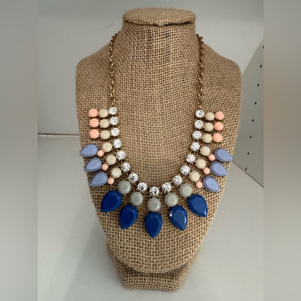 J Crew Gemstone Toothed Necklace, NWOT